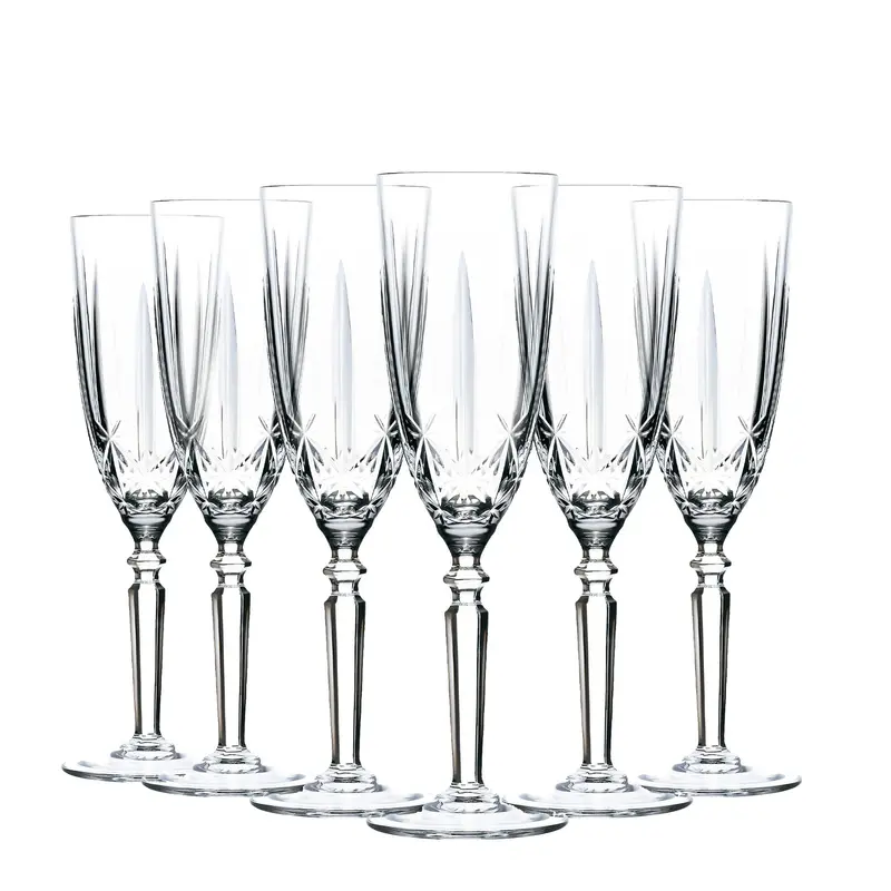 Crystal Orchestra Champagne Flutes – Set Of Six, 200Ml Capacity 1
