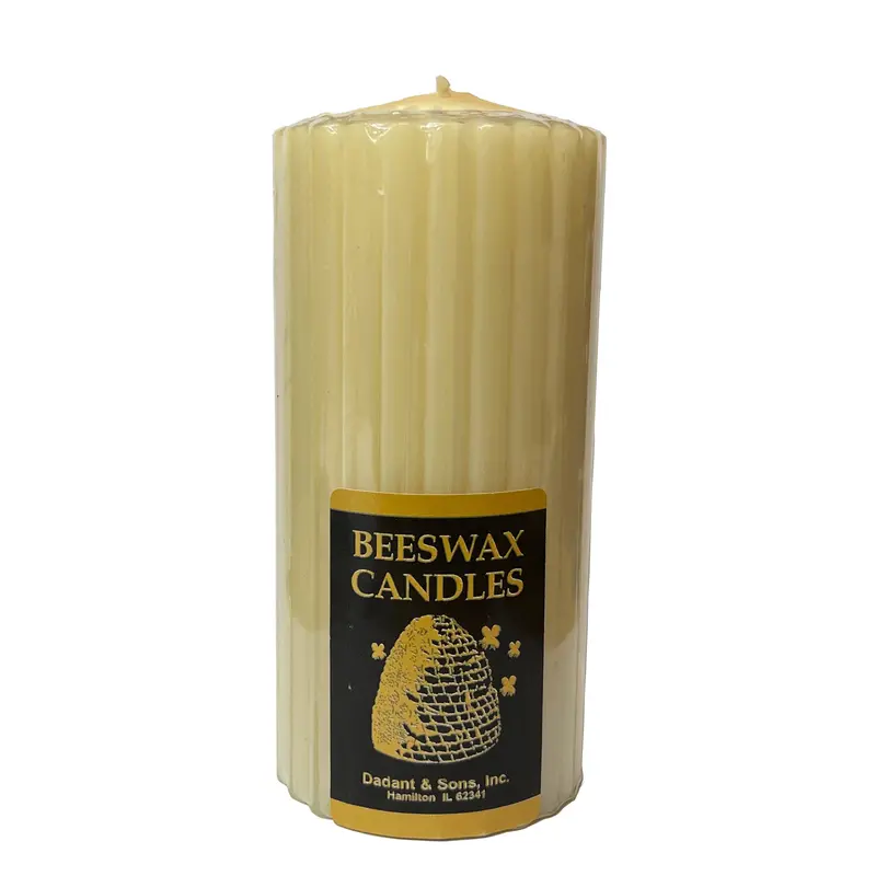 Dadant Classic Beeswax Pillar Candle – Ivory, 3" X 6" Hand-Poured 1
