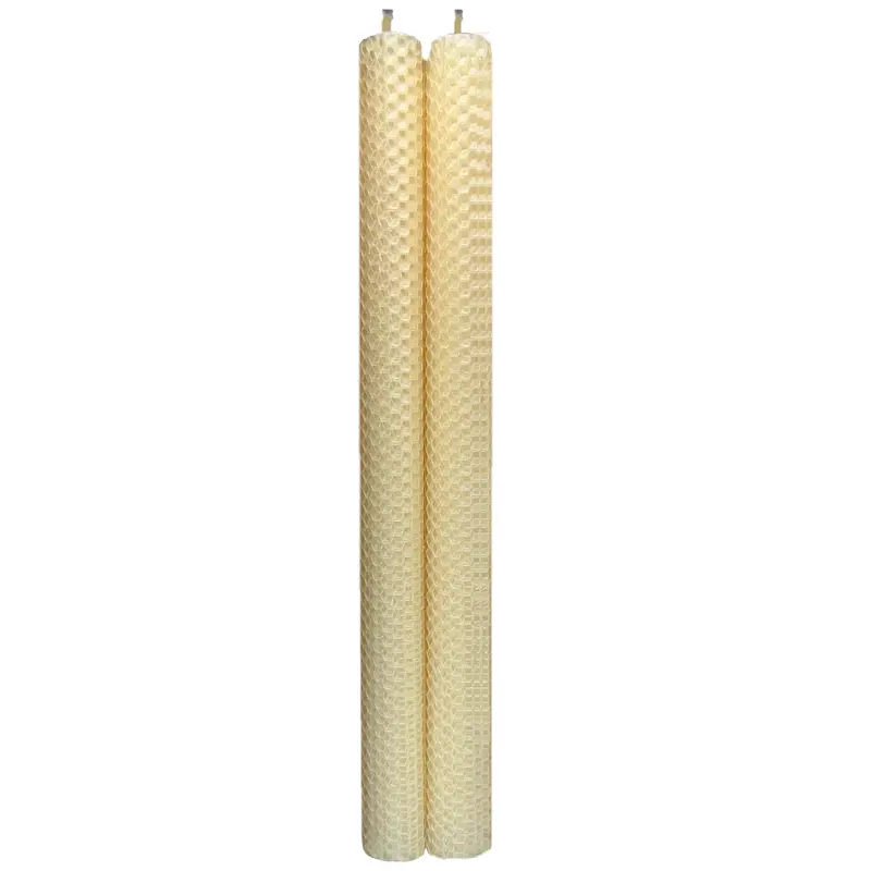 Dadant Classic Ivory Beeswax Taper Candles – 7/8" X 12", 2-Pack 1