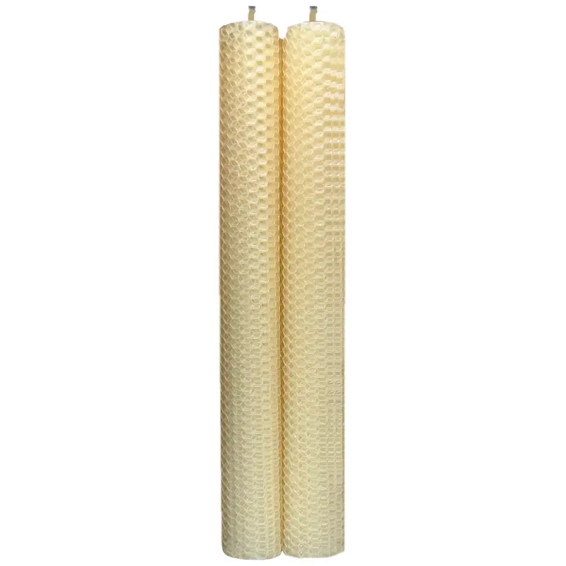 Dadant Wide Beeswax Taper Candles – Classic Ivory, 1.25" X 12", 2-Pack 1
