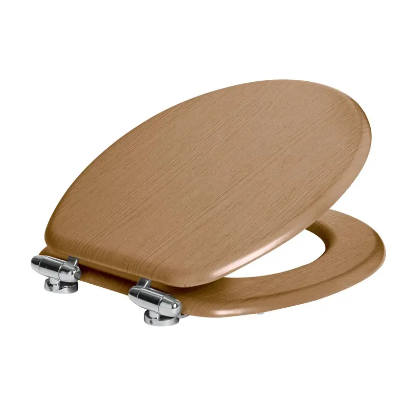 Dark Oak Toilet Seat With Soft-Close Mechanism 1