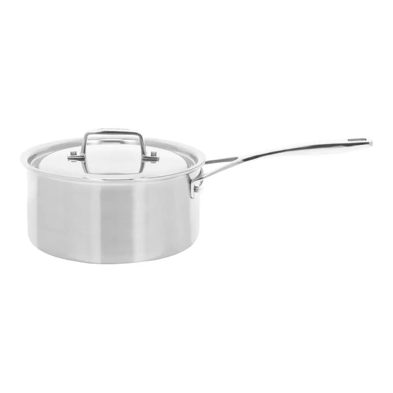 Demeyere Essential 5 Stainless Steel Saucepan With Glass Lid 1