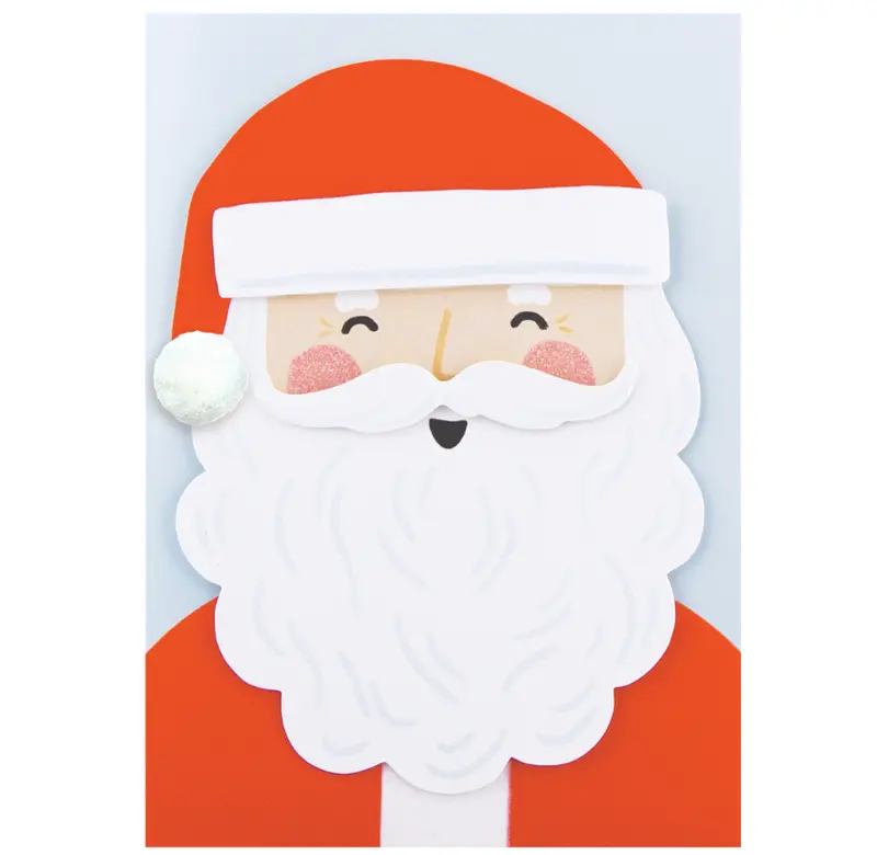 Design Design Mr. Claus Festive Greeting Card With Envelope 1