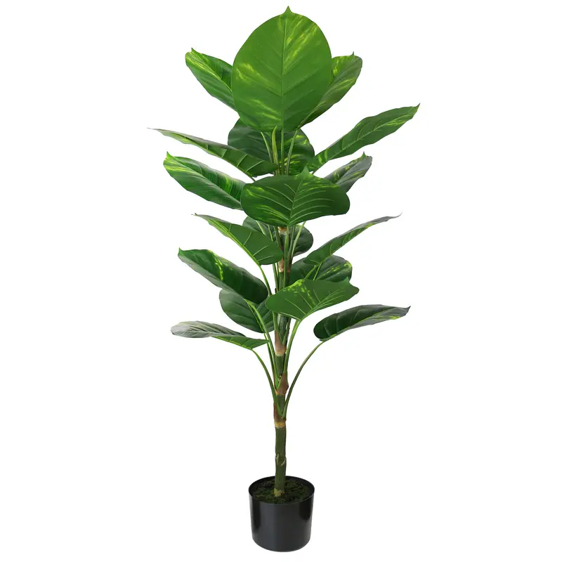Dieffenbachia-Style Faux Bonsai – Tropical Indoor Plant Replica 1