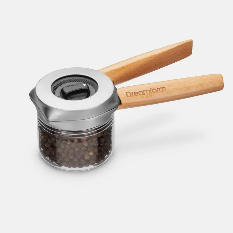 Dreamfarm Ortwo Pepper & Spice Mill – Adjustable Coarseness, Stainless Steel Mechanism 1