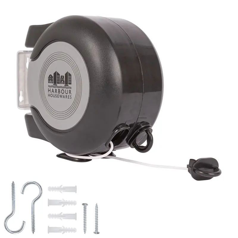 Dual-Cord Retractable Washing Line – 2 X 15M, Black 1