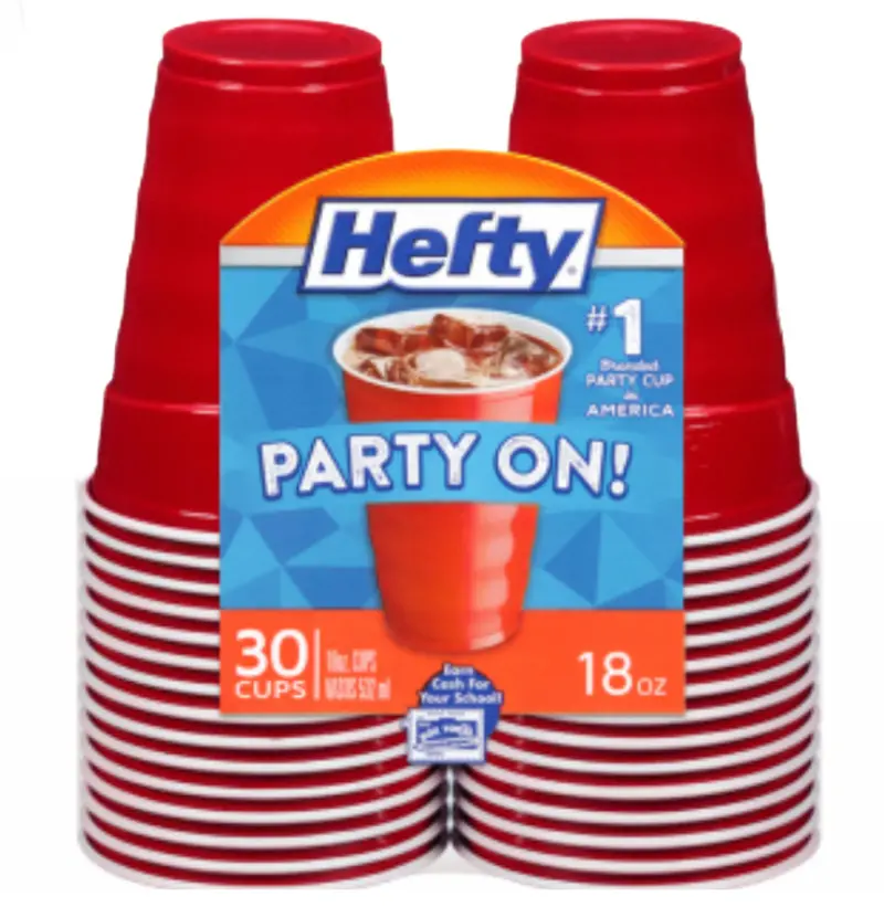 Easy-Grip Red Party Tumblers – 18 Oz, 30-Count Pack 1