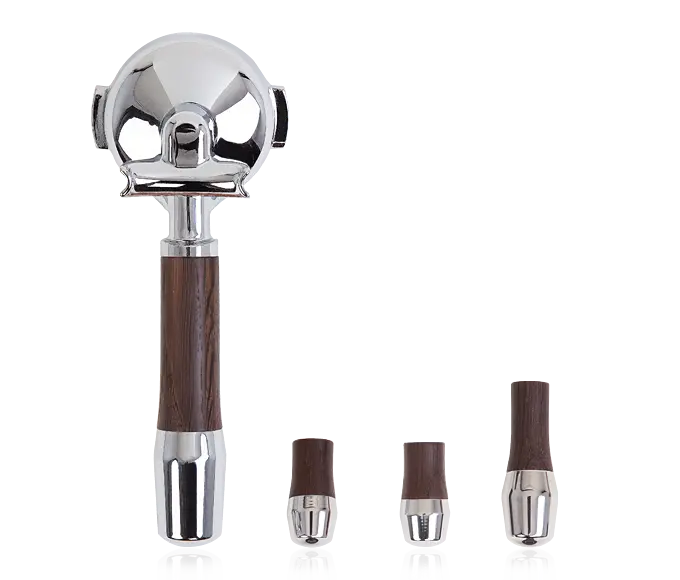 Ecm Lever Valve Handle Set – Smoked Oak Finish For Espresso Machines 1
