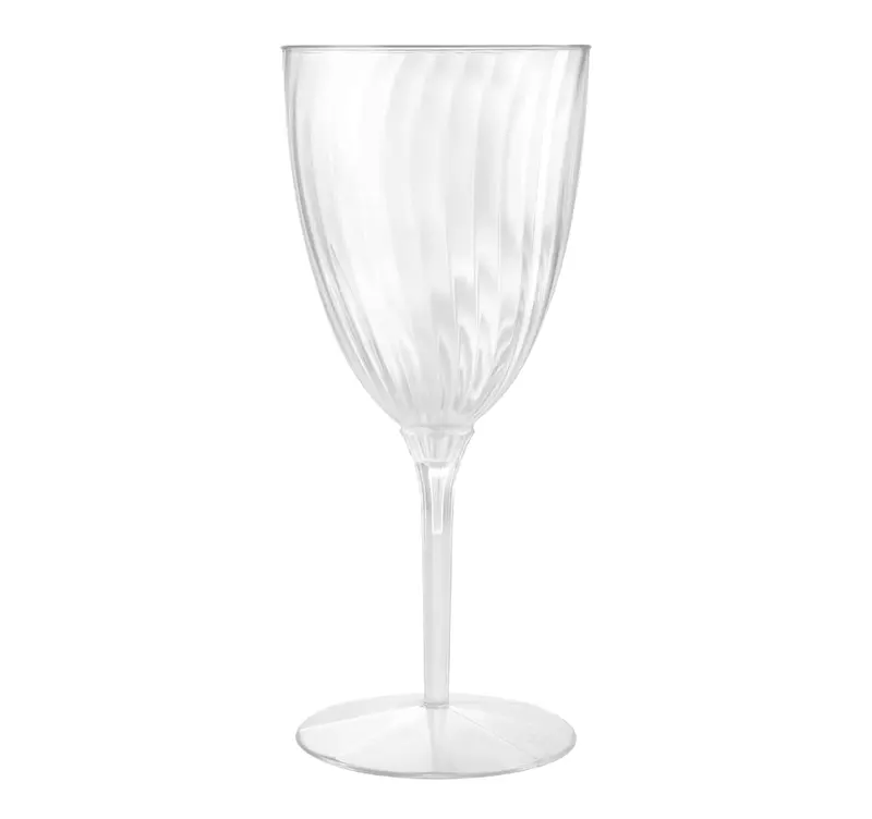 Elegant Disposable Wine Goblets – 8 Oz Plastic Stemware, 8-Count Pack 1