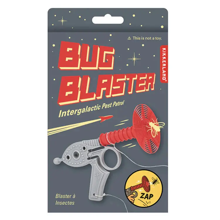 Ergonomic Fly Swatter With Bug-Repelling Design – Kikkerland 1
