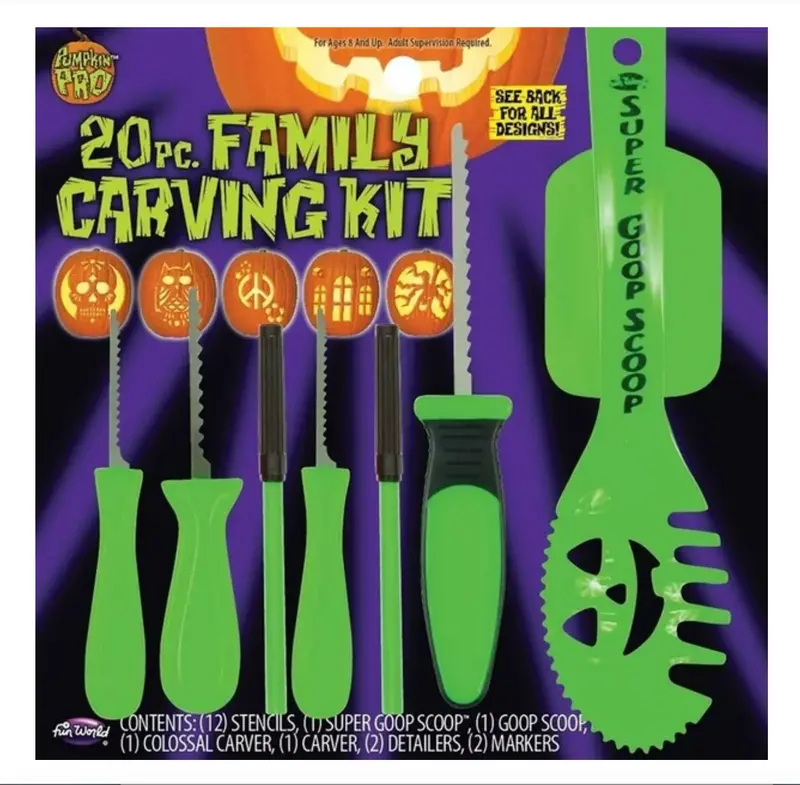 Family Pumpkin Carving Kit – 20-Piece Set 1