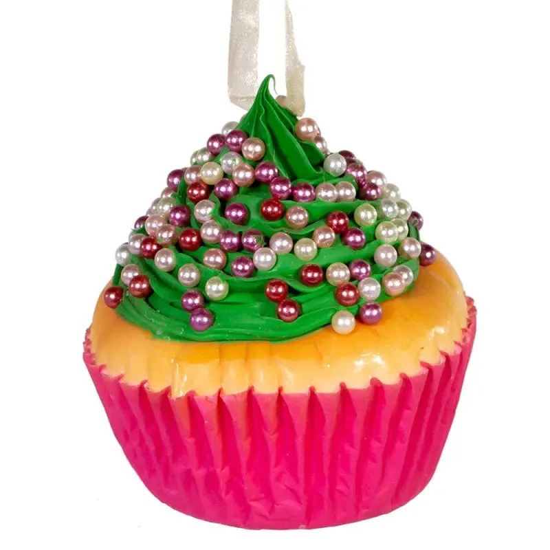 Foam Cupcake-Shaped Holiday Ornaments – Assorted Designs, Individual Sale 1