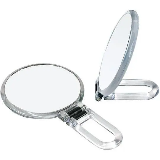 Foldable 10X Makeup Mirror With Adjustable Handle And Stand 1