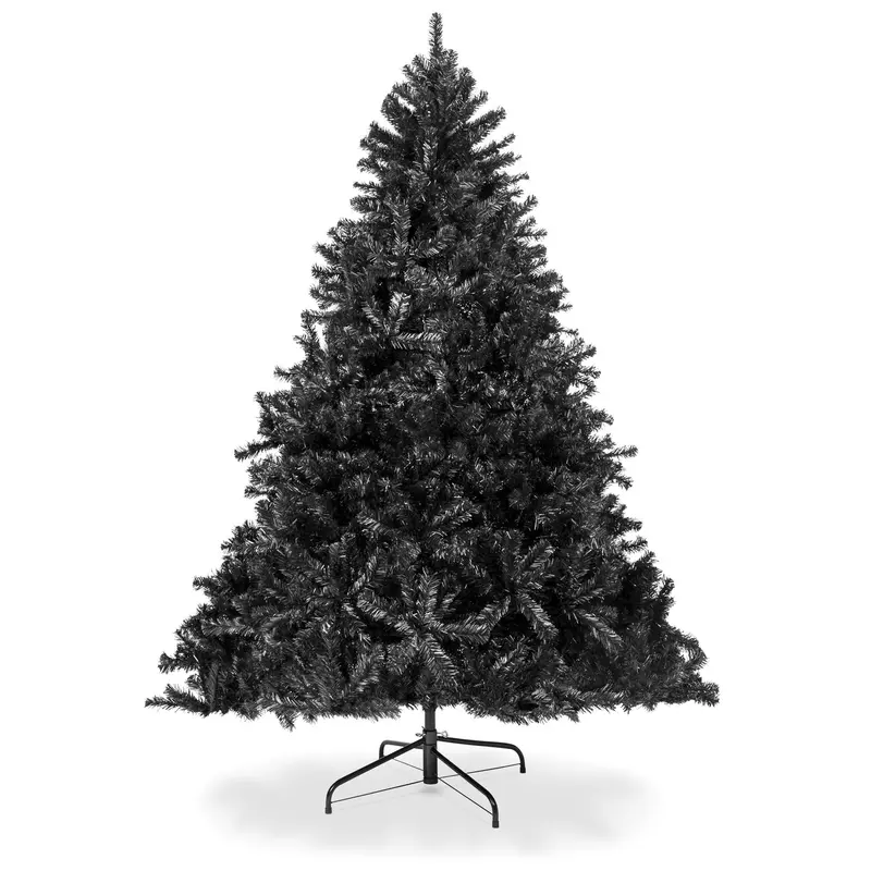 Foldable Artificial Christmas Tree With Quick-Assembly Metal Stand – Black Finish 1