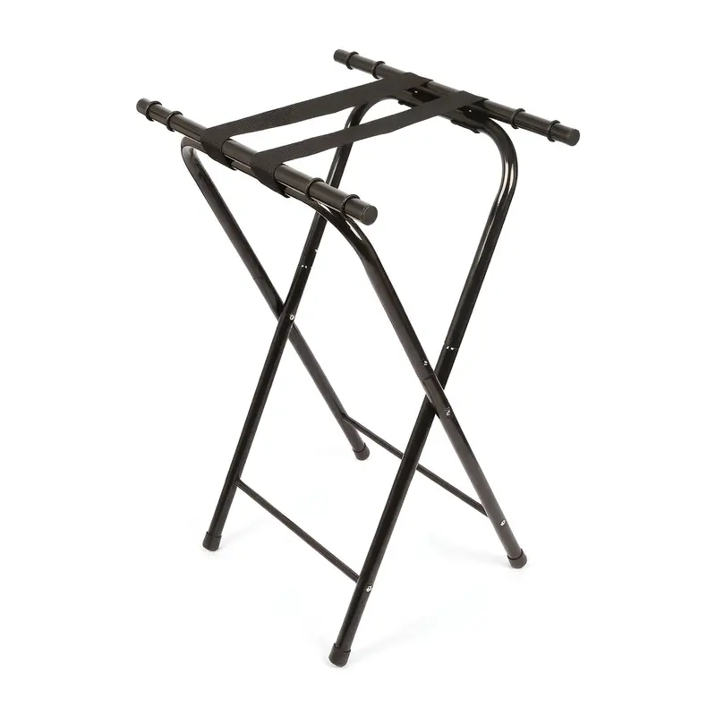 Folding Metal Serving Tray Stand – Black 1