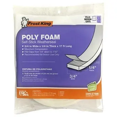 Frost King Compressible Foam Weatherseal Tape – 3/4" X 1/4" X 17 Ft 1