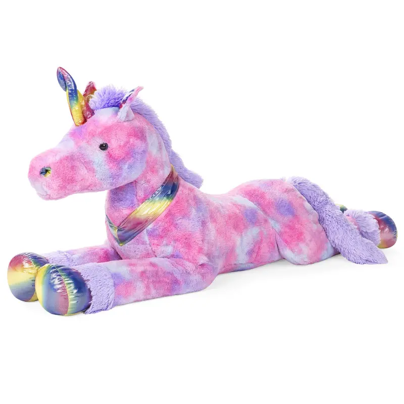 Giant Plush Rainbow Unicorn Stuffed Animal – Oversized Soft-Fur Kids’ Toy 1