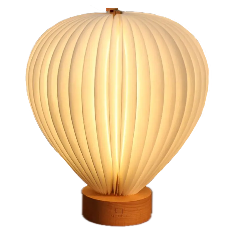 Gingko Aeris Wall Or Desk Light In Light Beech Wood – 7" × 8.5" 1