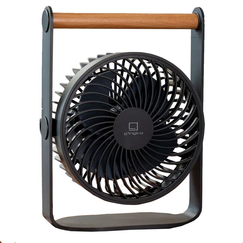 Gingko Lyra Portable Desk Fan In Slate Grey – Compact 6" X 3" X 8" 1