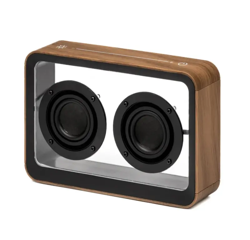 Gingko Mage Transparent Bluetooth Speaker – Walnut Finish 1