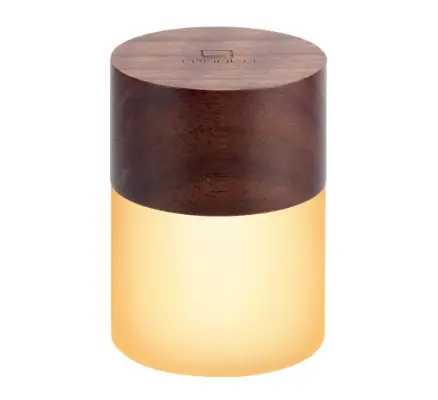 Gingko Mini Lemelia Led Desk Light – Natural Walnut Finish (2.5" X 1.75") 1