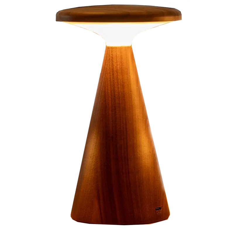 Gingko Sylva Oversized Table Lamp – Walnut Grain Accented Base 1