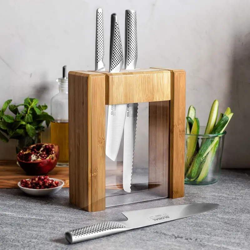 Global Ikasu 5-Piece Knife Block Set 1