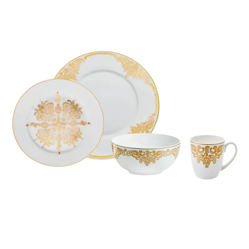 Godinger 20Th Century Baroque Bone China – 16-Piece Vintage Edition 1