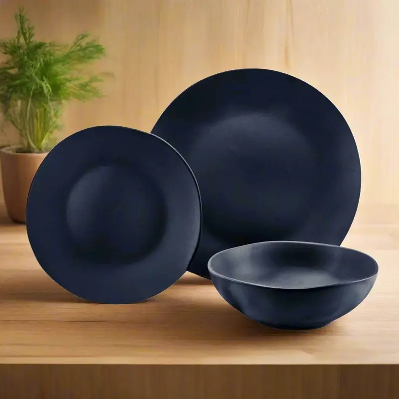Godinger Aspero Stoneware Dinnerware Set – 12-Piece Rustic Ceramic Collection 1