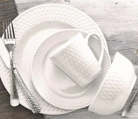 Godinger Avea Porcelain Dinnerware Set – 16-Piece Modern Tableware Collection 1