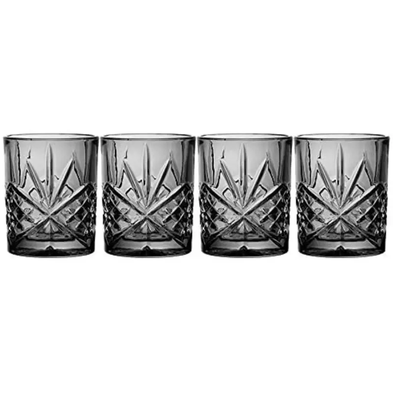 Godinger Dublin Crystal Midnight Double Old Fashioned Glasses – Bold 4-Piece Set 1