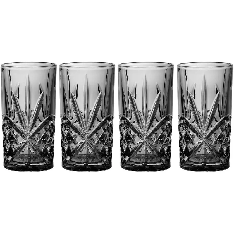 Godinger Dublin Crystal Midnight Highball Glasses – Sophisticated 4-Piece Set 1
