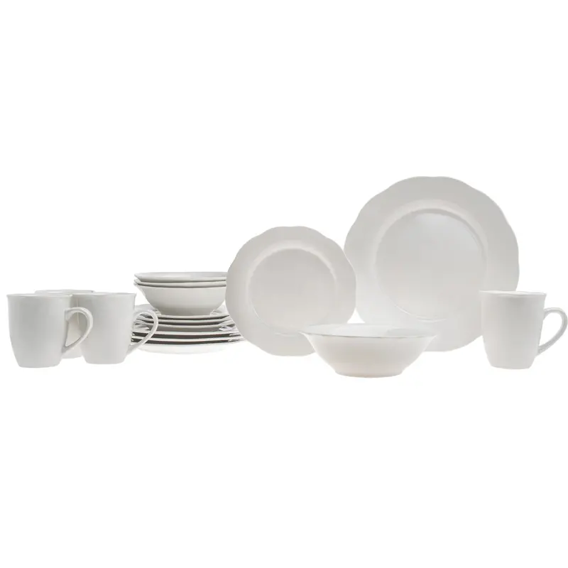 Godinger Inglenook Porcelain Dinnerware Set – 16-Piece Elegant Table Service 1