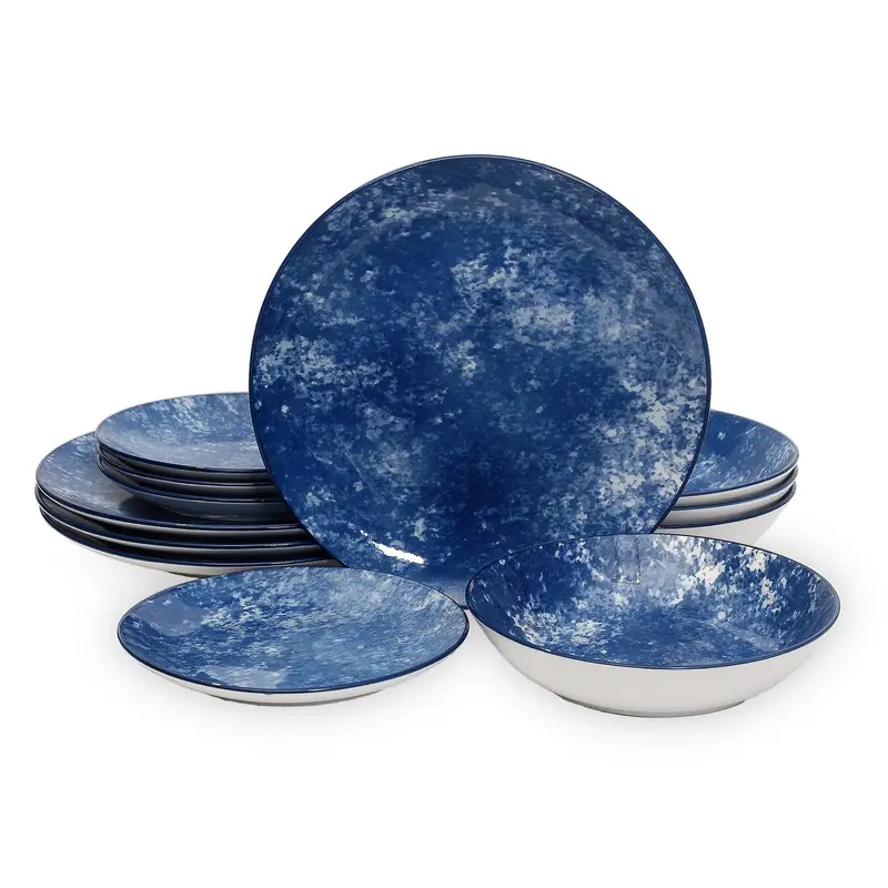 Godinger Wingate Porcelain Dinnerware Set – 12-Piece Minimalist Tableware 1