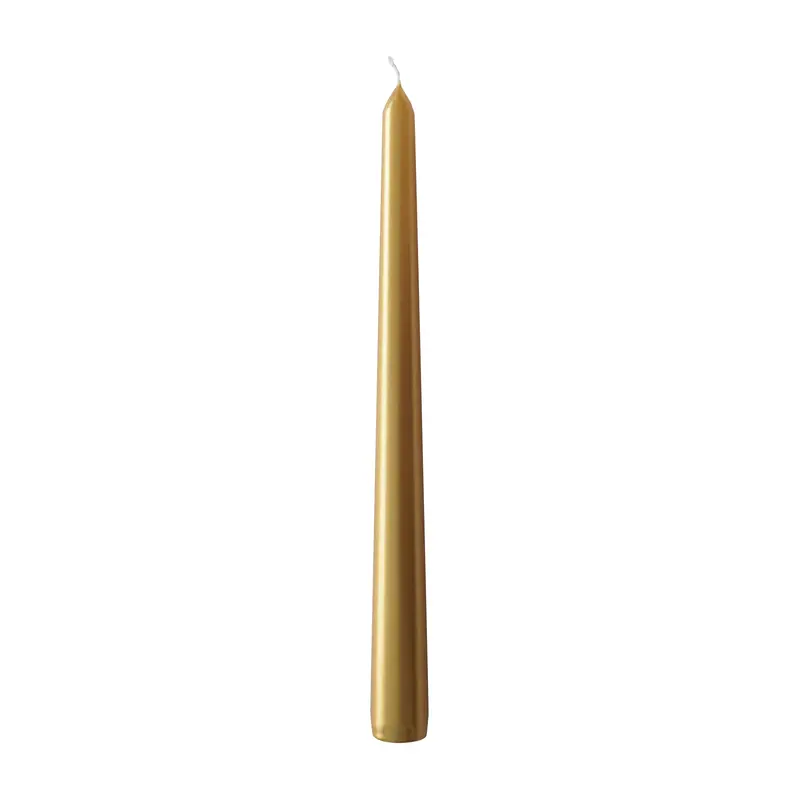 Gold-Finished Venetian Pillar Candle – 25 Cm 1