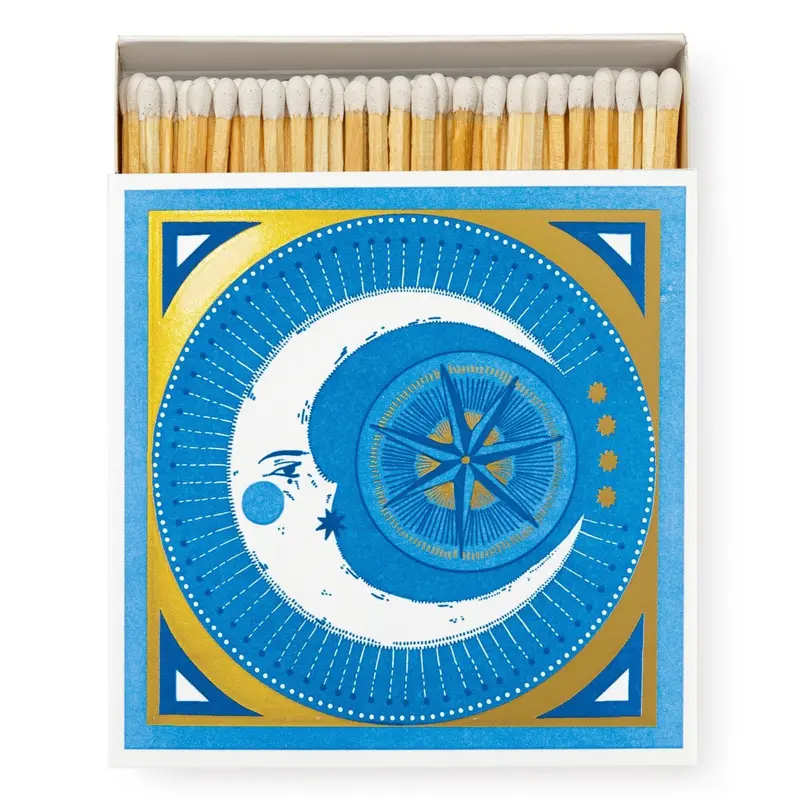 Golden Moon Artistic Luxury Match Set – 125 Handcrafted Stick Matches 1