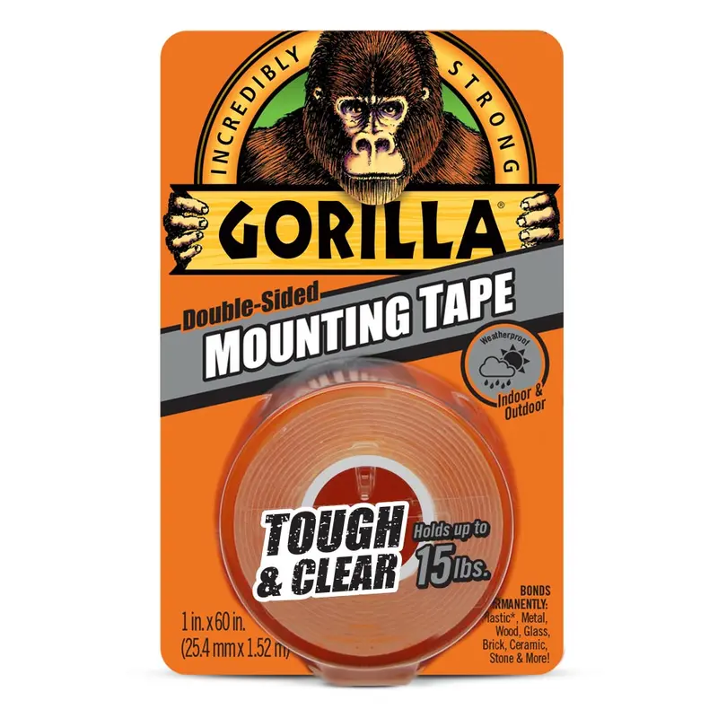 Gorilla Clear Double-Sided Mounting Tape – 1 Inch By 60 Inches Heavy-Duty Adhesive Roll 1