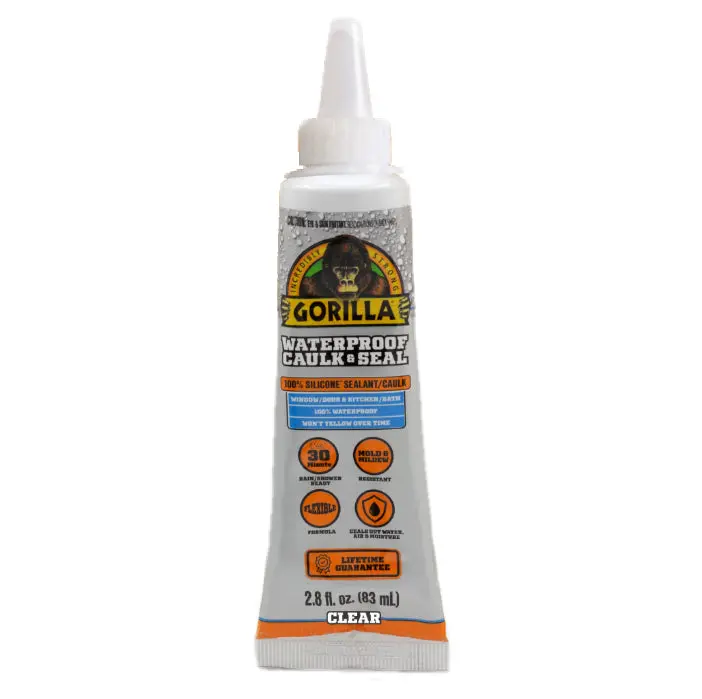 Gorilla Clear Silicone Sealant Tube – 2.8 Oz Waterproof Adhesive 1