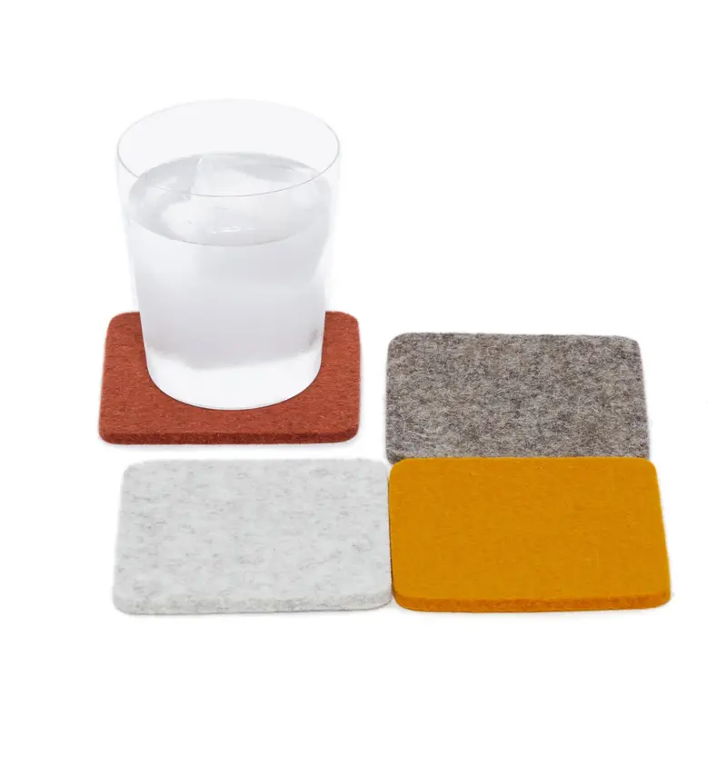 Graf Lantz Desert Sun Felt Coasters – Set Of 4 Square Bierfilzl 1