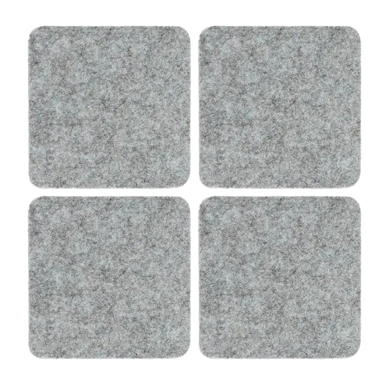 Graf Lantz Granite Gray Felt Coasters – Square Set Of Four 1