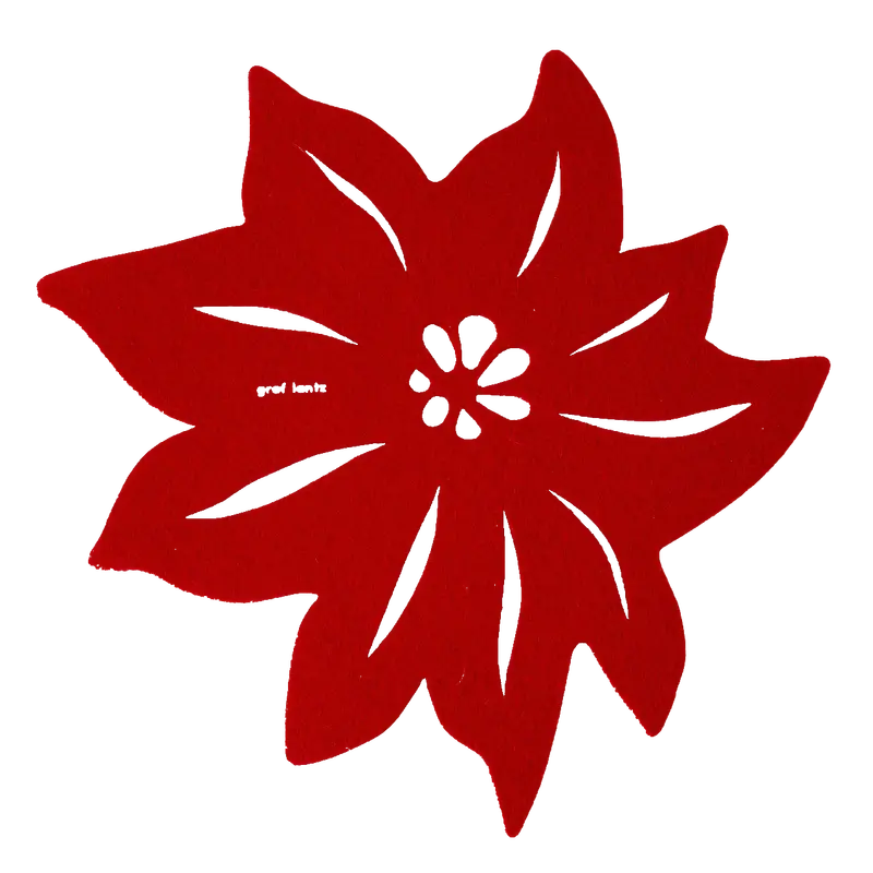 Graf Lantz Poinsettia-Shaped Heat-Resistant Trivet – 10-Inch Diameter 1