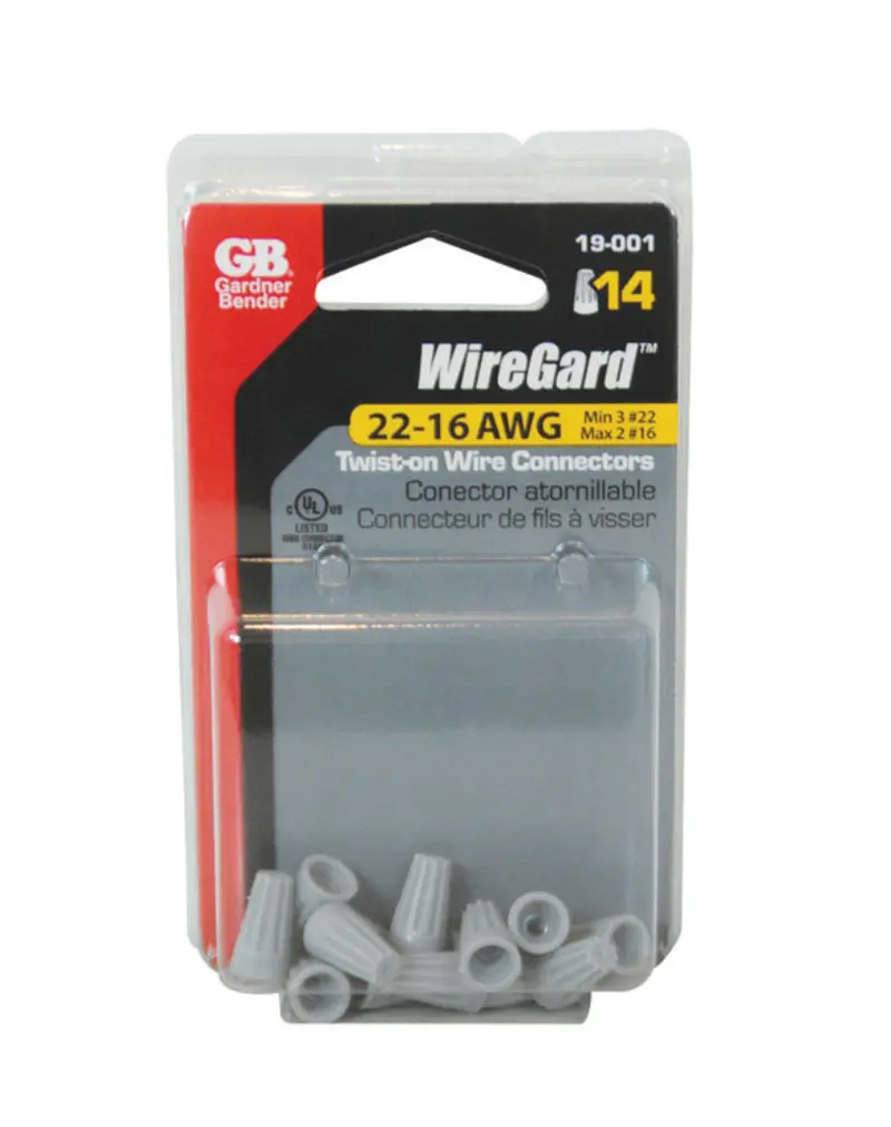 Gray Twist-On Wire Connectors For 22–16 Awg Wires (14-Pack) 1