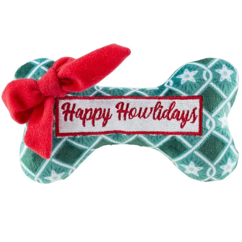 Green Stars Happy Howlidays Plush Dog Toy – Haute Diggity Dog Designer-Inspired Pet Toy 1