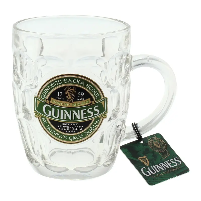 Guinness Ireland Dimpled Tankard – Traditional Irish Pub Glass 1