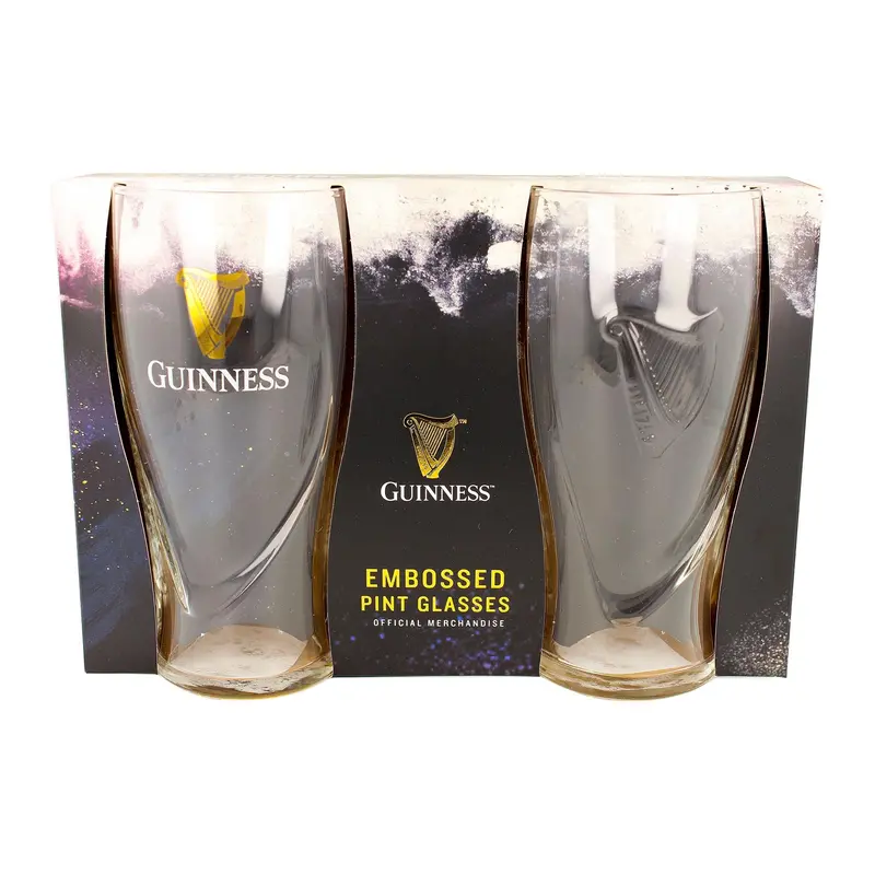 Guinness Textured Pint Glass Set (2-Pack) 1