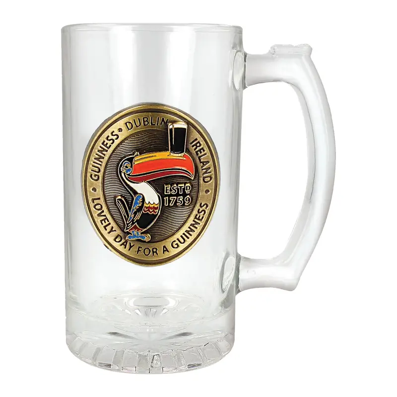 Guinness Toucan Tankard With Official Badge – Collectible Glassware 1