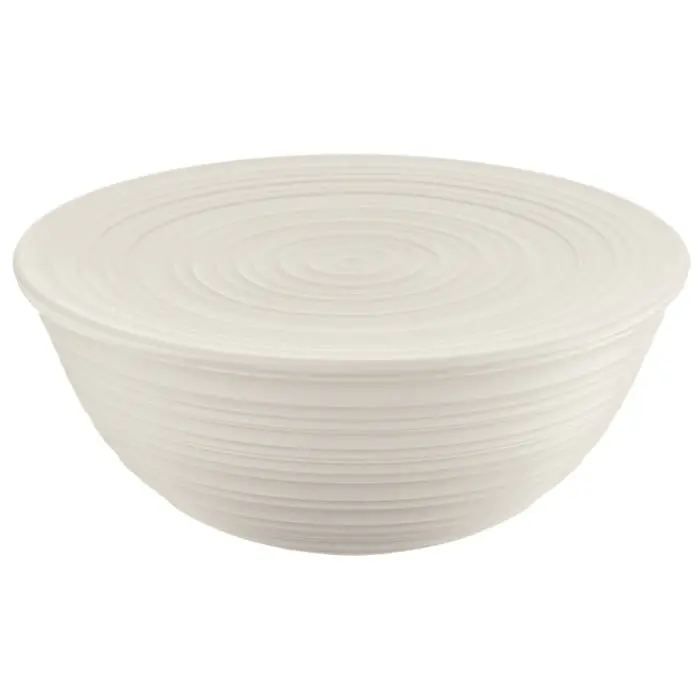 Guzzini Tierra Xl Bowl With Lid – Milk White Food-Safe Serving Dish 1