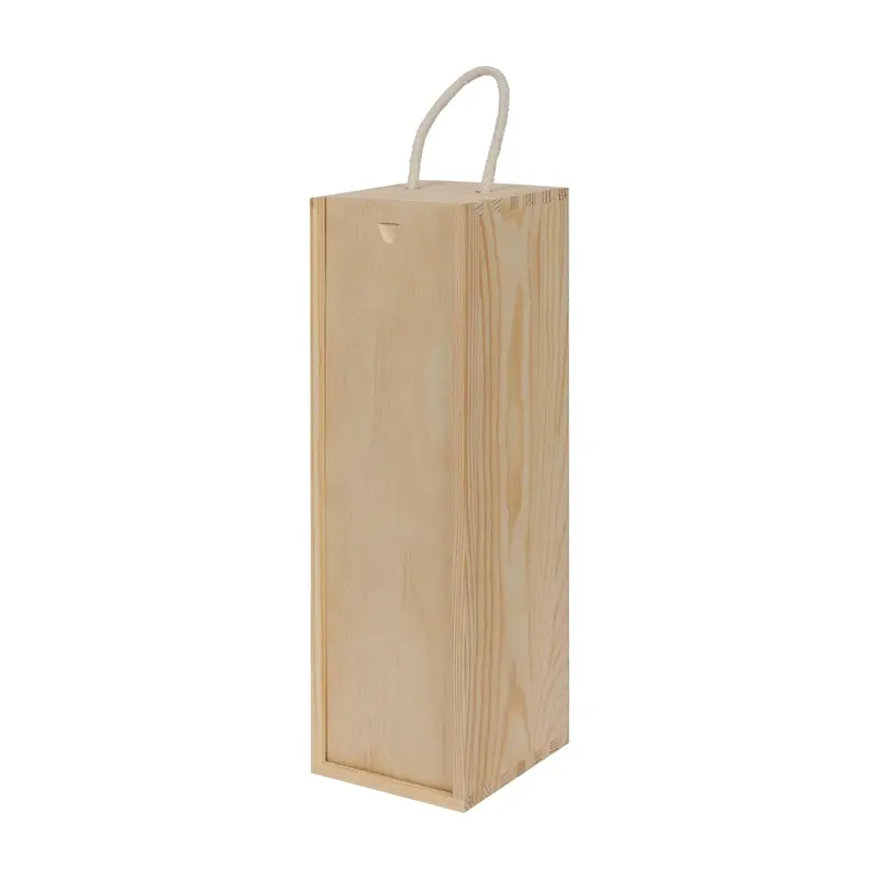 Handcrafted Wooden Wine Carrier – Single-Bottle Design 1