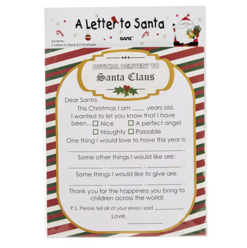 Handwritten-Style Letter To Santa Template Kit 1
