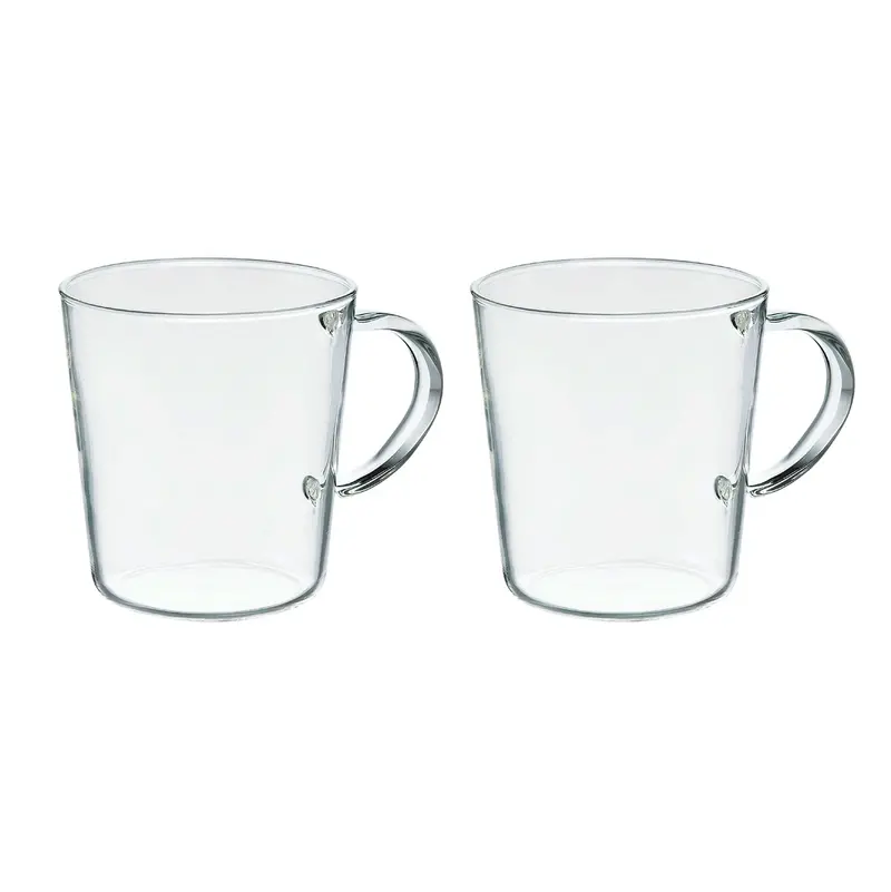 Hario Straight Mug Set – Two 11Oz Ceramic Mugs With Minimalist Silhouette Design 1